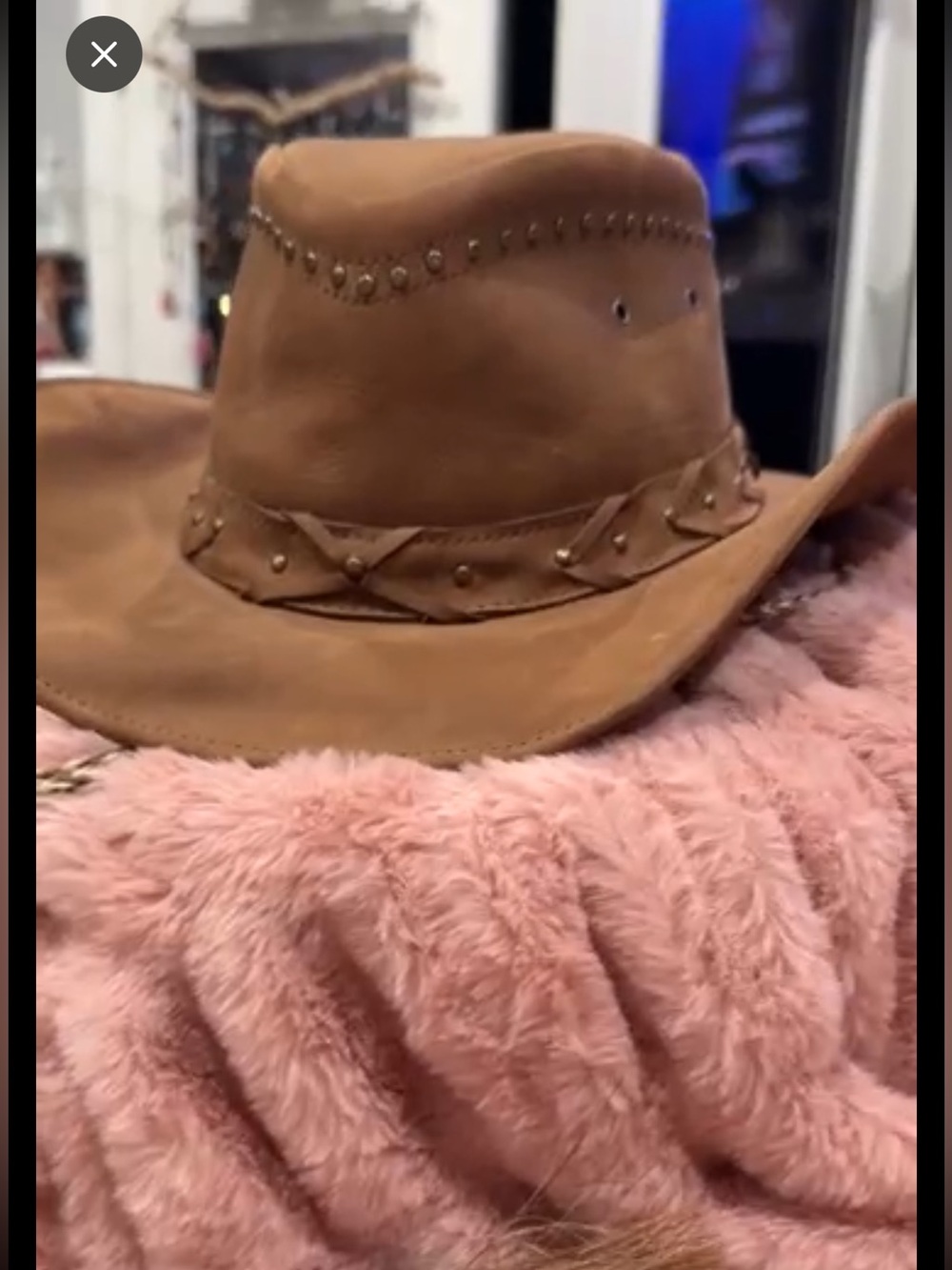 "Bullhide" New Honey Leather Western Cowboy Hat Medium